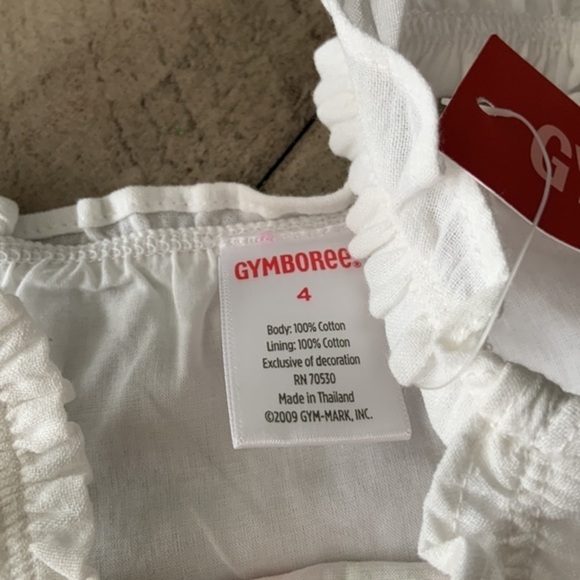 Gymboree White Embroidered Romper 4T NWT - Picture 4 of 5